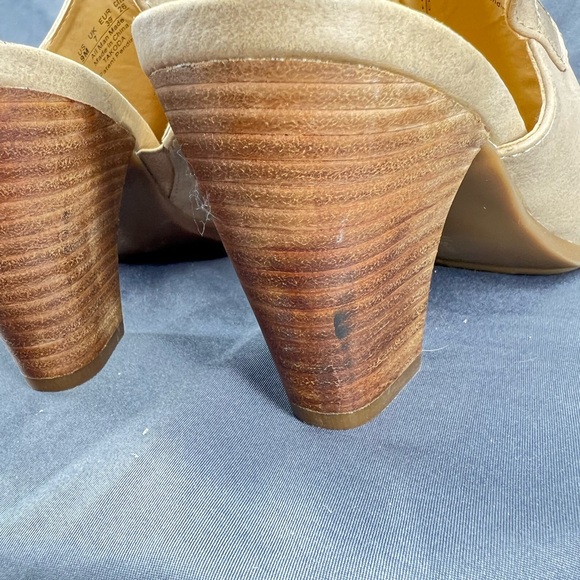 Naturalizer N5 Open Toe Tan Heels Size 9 - Picture 4 of 10